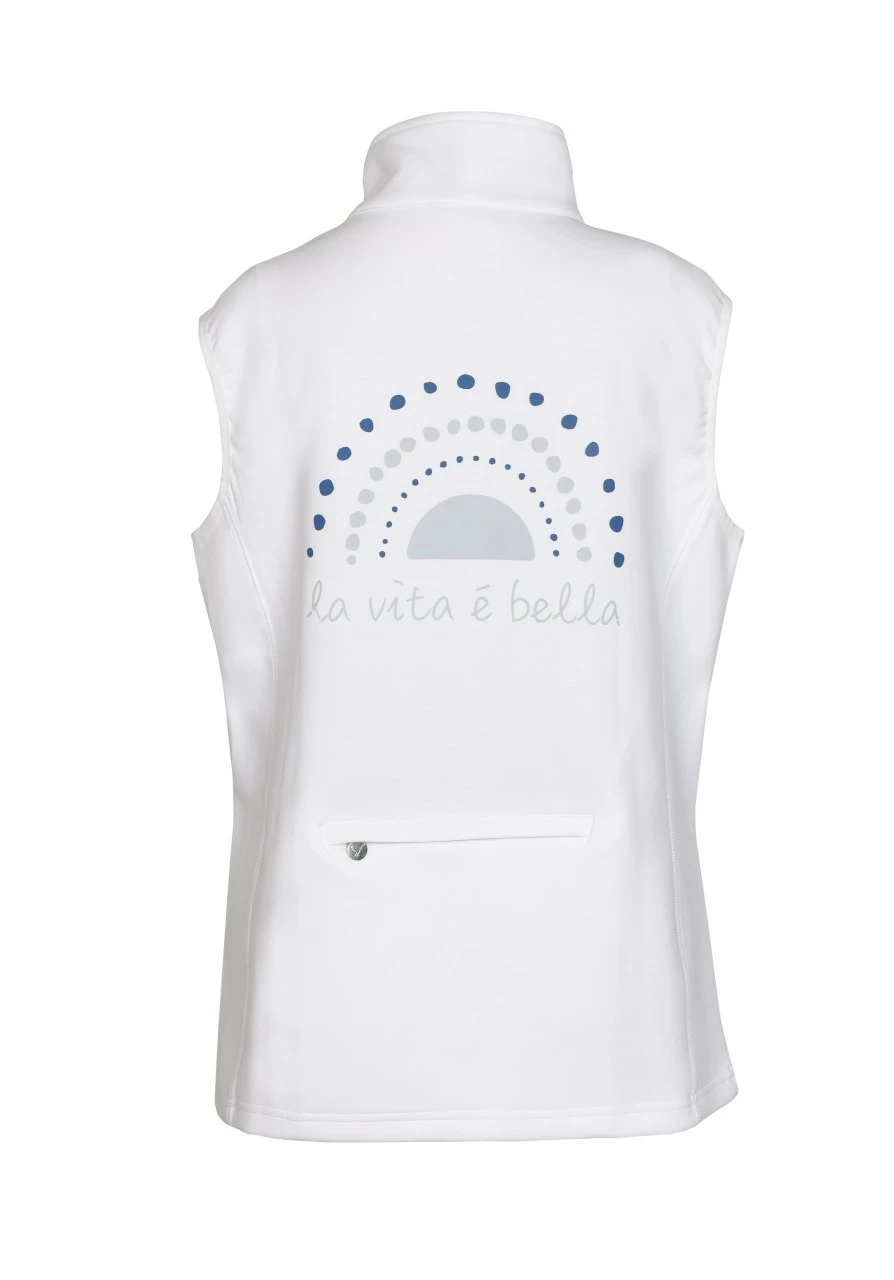 Girls Golf Bella Vita Bianco Weste Damen - Image 2