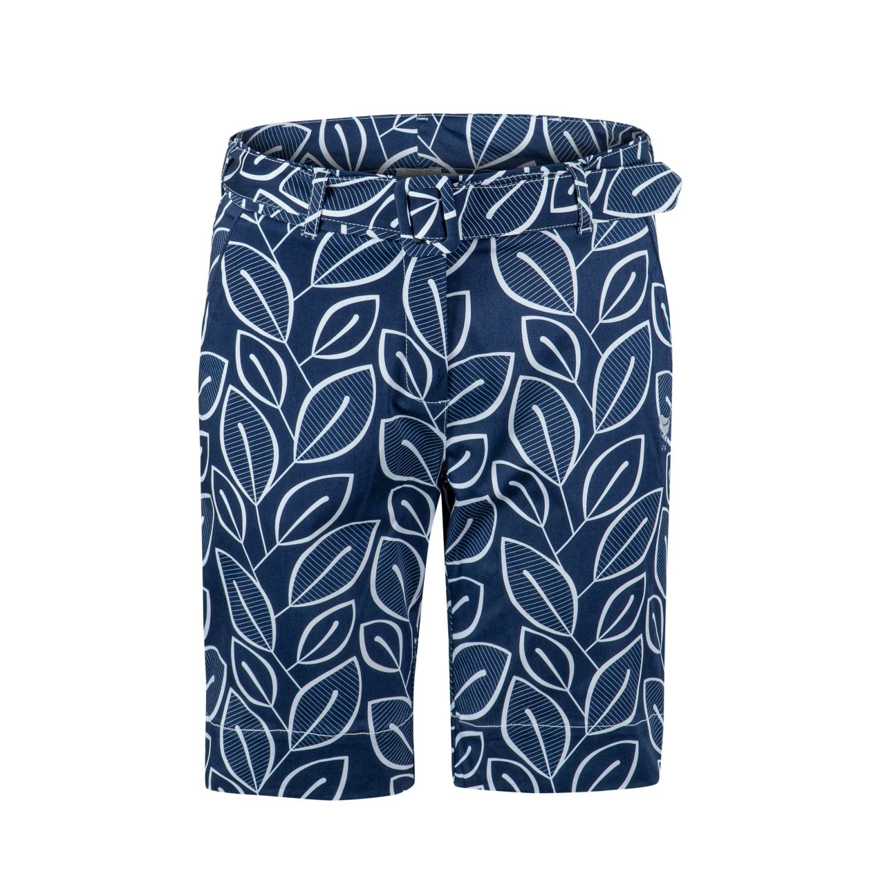 Girls Golf Navy Leaves Golf Bermuda Damen