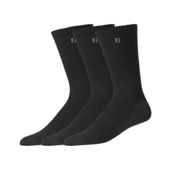 Footjoy ProDry Crew Socken Herren 3er Pack Schwarz