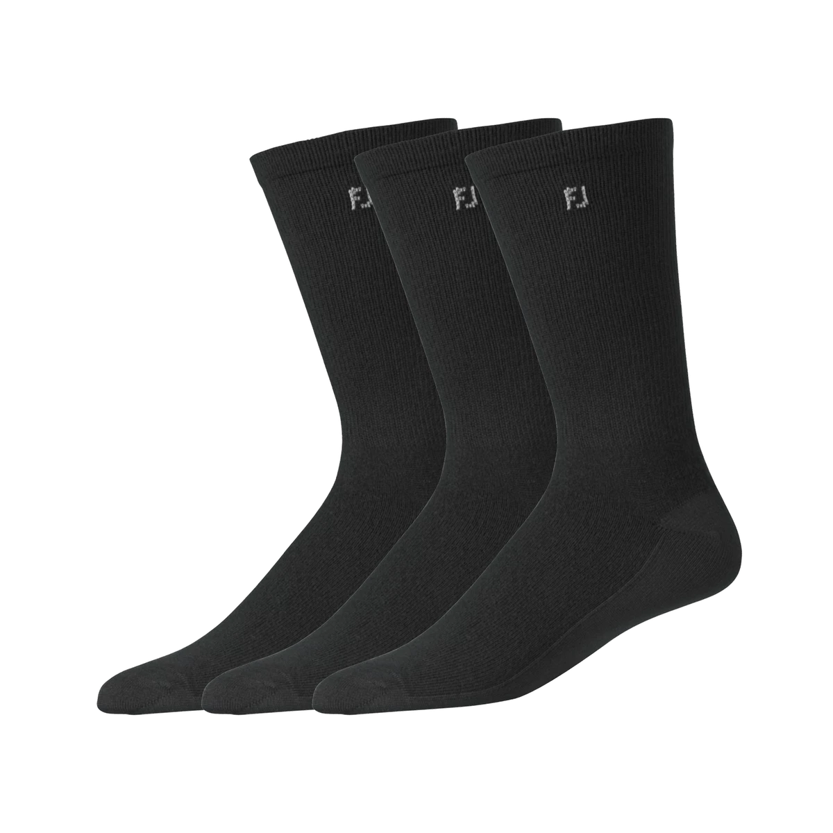 Footjoy ProDry Crew Socken Herren 3er Pack Schwarz