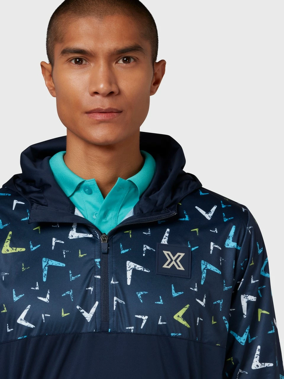 Callaway MULTI-COLOR Chev 1/4 Zip Hoodie Base Layer Herren - Image 5